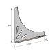 DELTA SHELF BRACKET / 200x200x20 / WHITE